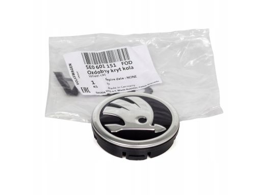 Dekiel zaślepka felgi EMBLEMAT 56mm Skoda 5E0601151FOD OE!