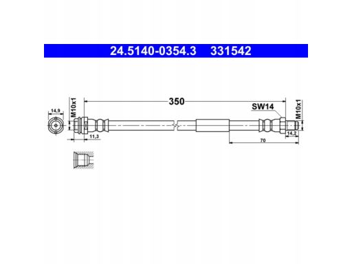 Przewód Hamulcowy Elastyczny 24.5140-0354.3