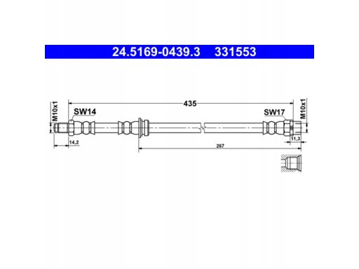 Przewód Hamulcowy Elastyczny 24.5169-0439.3
