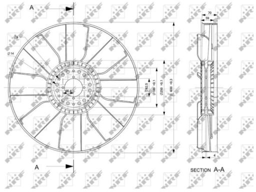 Wiatrak Wentylatora 49833
