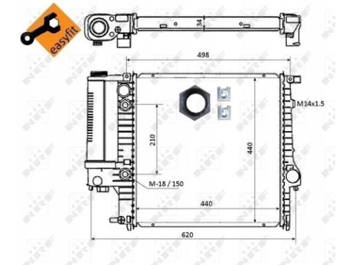 Chłodnica Silnika 50565