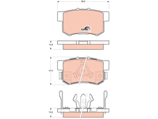 Klocek Hamulcowy Kpl. Gdb3438