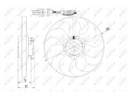 Wentylator Chłodnicy Silnika 47064