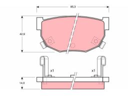 Klocek Hamulcowy Kpl. Gdb368