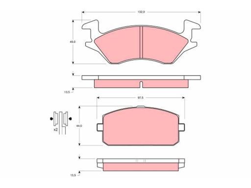 Klocek Hamulcowy Kpl. Gdb769