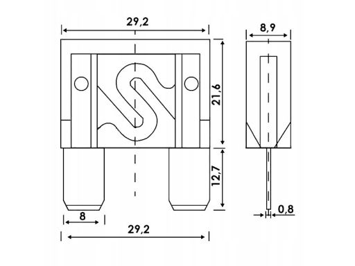 89-0010 Bezpiecznik Płytkowy Maxi 40A Maxgear