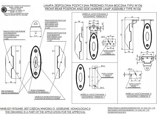 819L/Ii Światło Obrysowe 819L/Ii W106 Waś