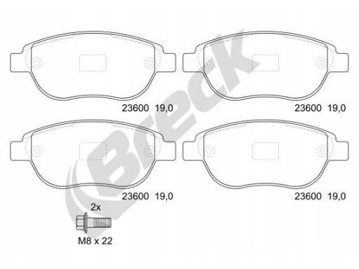 Klocek Hamulcowy Kpl. 23600 00 701 00