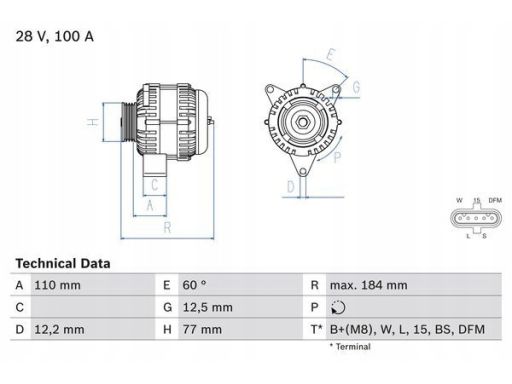 0 986 042 390 Alternator 0 986 042 390 Bosch