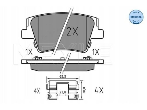 025 240 0016 Klocek Hamulcowy Kpl. Tył , Pasuje Do: Hyundai Santa Fe I