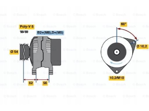 0 986 047 280 Alternator 0 986 047 280 Bosch