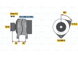 0 986 047 280 Alternator 0 986 047 280 Bosch