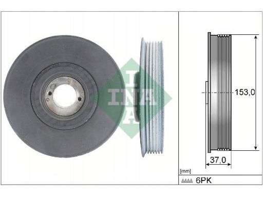 544 0039 10 Koło Pasowe Wału Korbowego 544 0039 10 Ina
