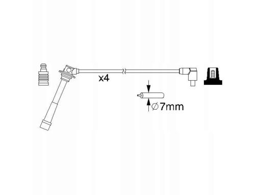 0 986 357 198 Zestaw Przewodów Zapłonowych 0 986 357 198 Bosch