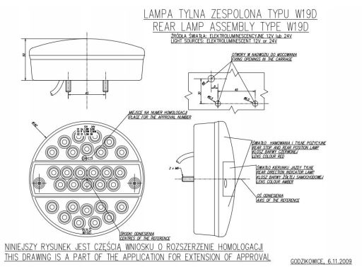 288 Lampa Tylna 288 W19D Waś