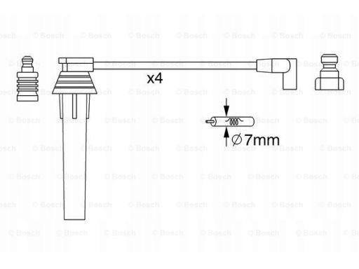 0 986 357 270 Zestaw Przewodów Zapłonowych 0 986 357 270 Bosch