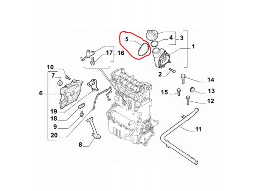 Uszczelka Korka Wlewu Oleju 384.570