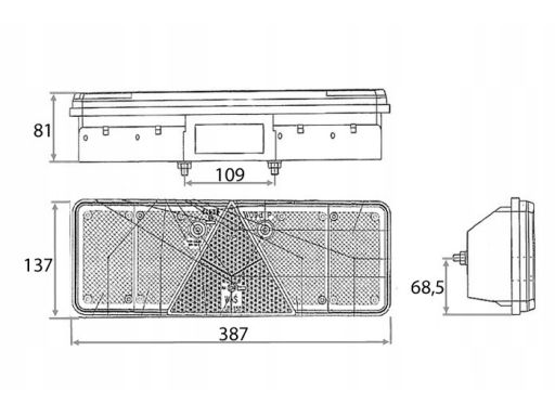 107 Lampa Tylna 107 W09Dp 24V Waś