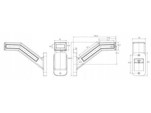1165L Światło Obrysowe 1165L W168.1 Waś