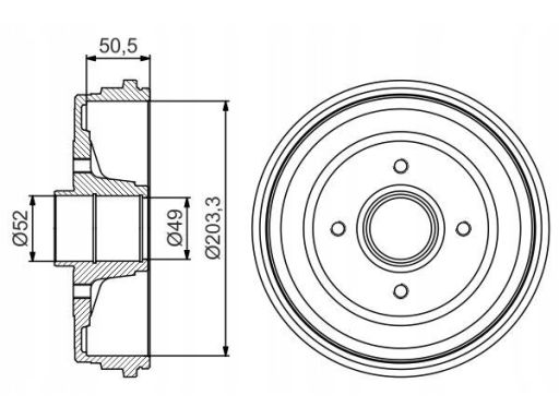0 986 477 205 Bęben Hamulcowy Bosch