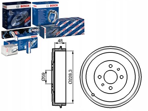 0 986 477 088 Bęben Hamulcowy Bosch