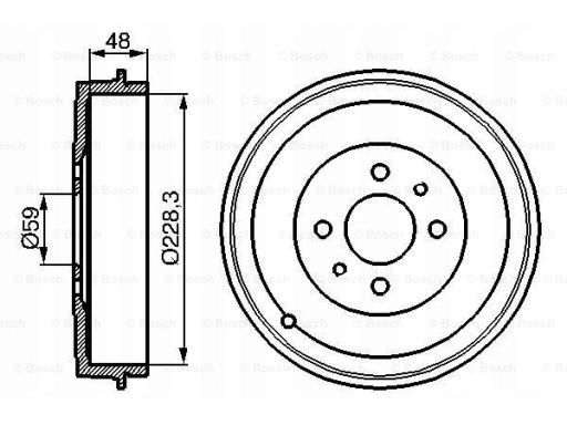 0 986 477 088 Bęben Hamulcowy Bosch