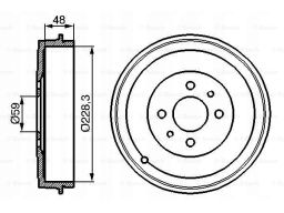 0 986 477 088 Bęben Hamulcowy Bosch