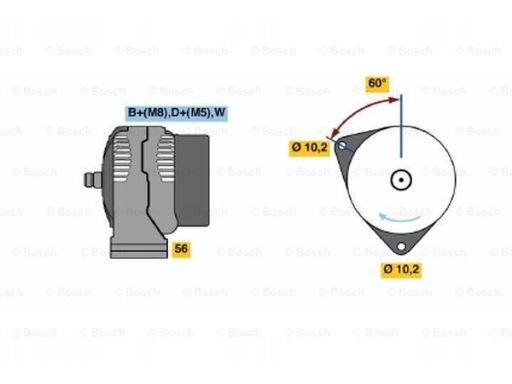 0 986 047 210 Alternator 0 986 047 210 Bosch