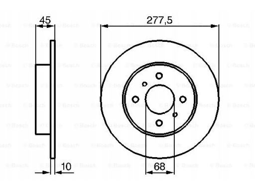 0 986 479 105 Tarcza Hamulcowa Bosch
