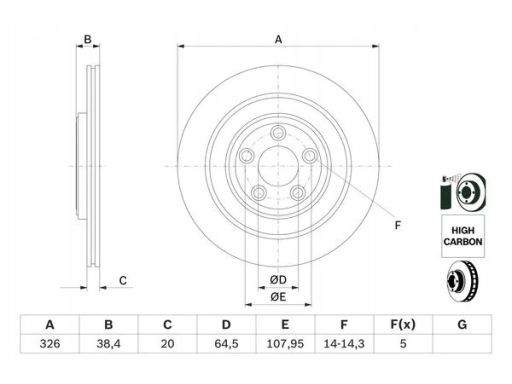 0 986 479 628 Tarcza Hamulcowa Bosch