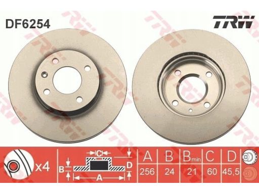 Df6254 Tarcza Hamulcowa Trw