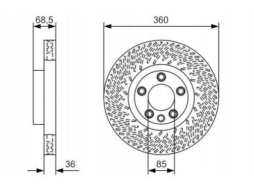 0 986 479 B12 Tarcza Hamulcowa Bosch