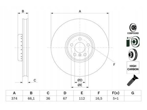 0 986 479 F54 Tarcza Hamulcowa Bosch