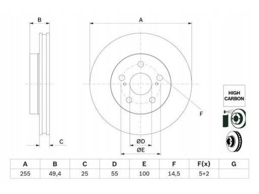 0 986 479 F72 Tarcza Hamulcowa Bosch