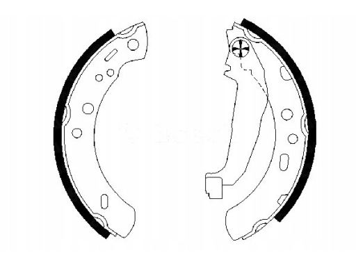 0 986 487 604 Szczęki Hamulcowe Kpl. Bosch