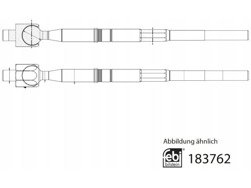 Fe183762 Drążek Kierowniczy Boczny (Bez Końcówki) L/P (Dł.: 244Mm, Z