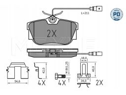 025 234 4616/Pd Klocek Hamulcowy Kpl. Meyle