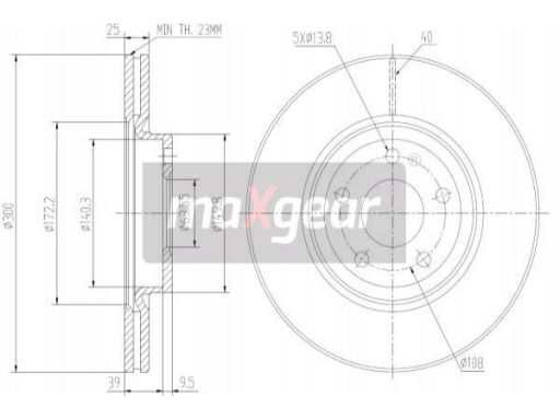 19-1267Sport Tarcza Ham. Ford P. Focus 04-/C-Max/S40/ Maxgear