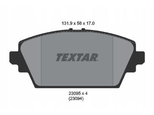 2309501 Klocek Hamulcowy Kpl. Textar