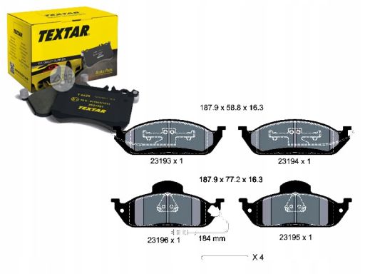 2319303 Klocek Hamulcowy Kpl. Textar