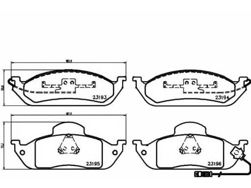 2319303 Klocek Hamulcowy Kpl. Textar