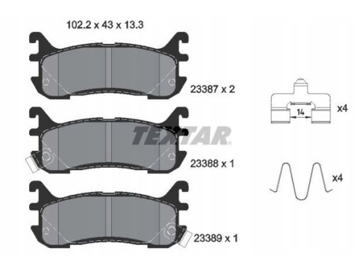 2338704 Klocek Hamulcowy Kpl. Textar