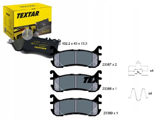 2338704 Klocek Hamulcowy Kpl. Textar