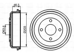 0 986 477 054 Bęben Hamulcowy Bosch