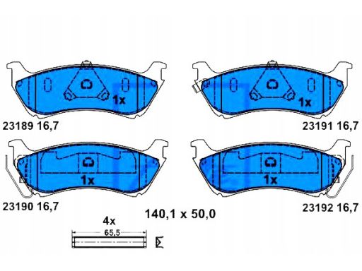 13.0460-8005.2 Klocek Hamulcowy Kpl. Ate