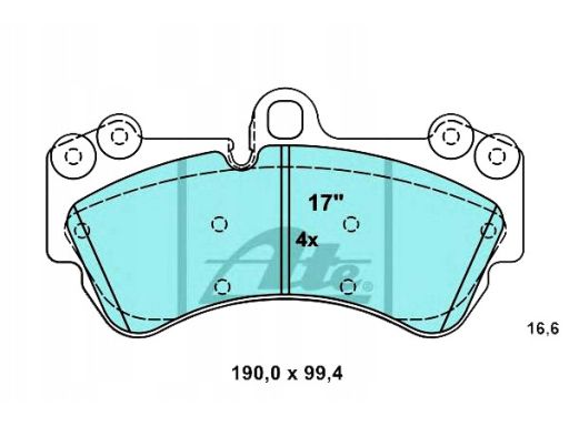 13.0470-4992.2 Klocek Hamulcowy Kpl. Ate