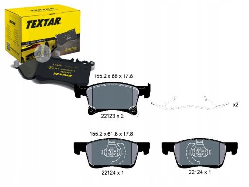 2212301 Klocek Hamulcowy Kpl. Textar