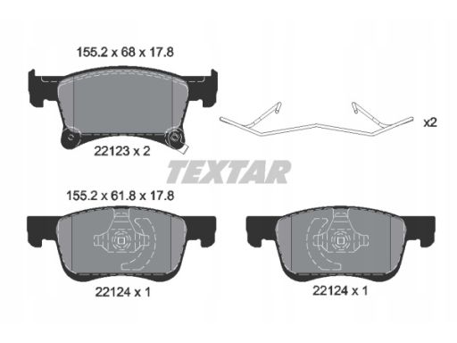 2212301 Klocek Hamulcowy Kpl. Textar