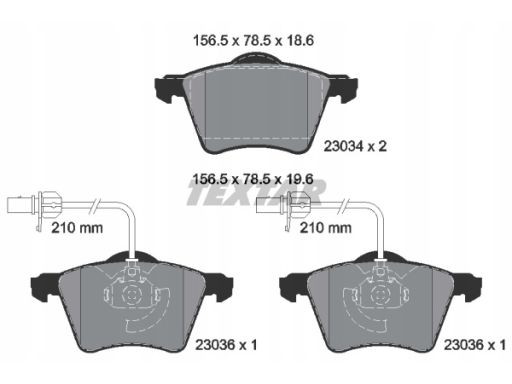 2303401 Klocek Hamulcowy Kpl. Textar