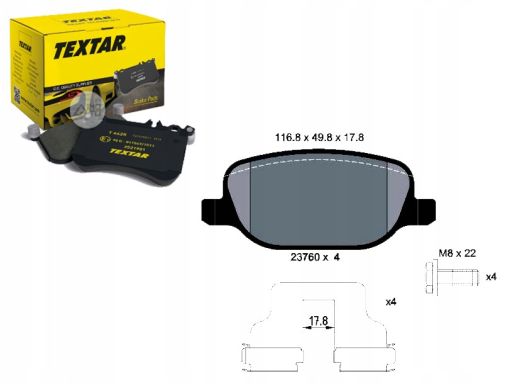 2376002 Klocek Hamulcowy Kpl. Textar